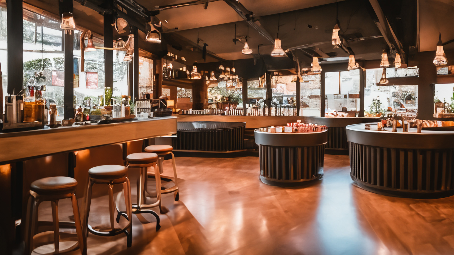 The inside of the resteraunt
